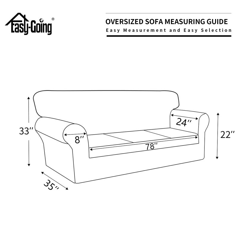 Easy-Going 100% Dual Waterproof 4 Pieces Oversized Cover Stretch Soft Couch Cover for Dogs, Sofa Slipcover for 3 Separate Cushion Couch Leakproof Furniture Protector for Kids, Pets Light Gray - Image 5